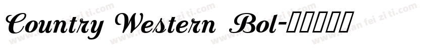 Country Western Bol字体转换